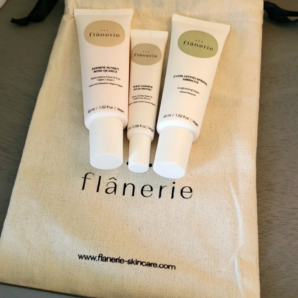 NWT flânerie Rest & Rebalance Set Skincare Mask Cream Hyaluronic Trio